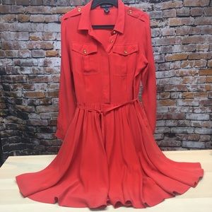 Pink Tartan silk shirt dress